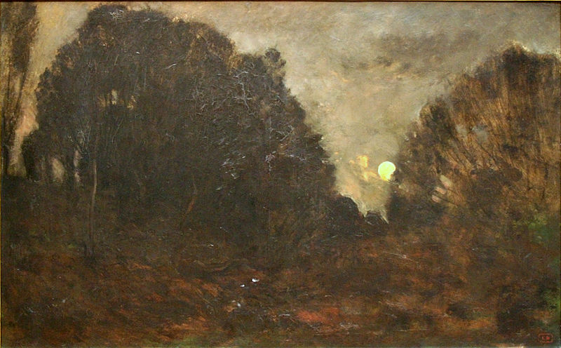 Charles Francois Daubigny Rising Moon in Barbizon